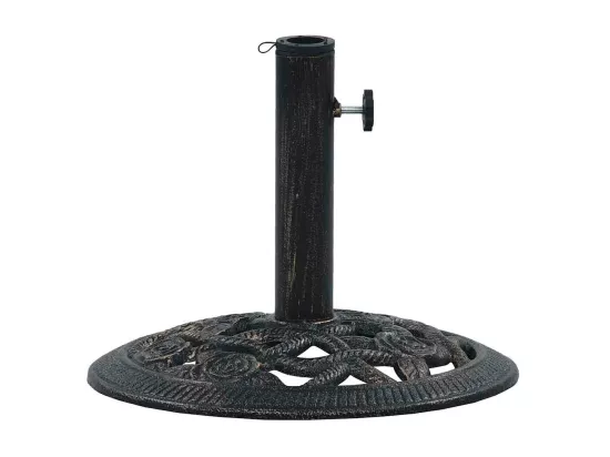Prolenta Premium - Socle de parasol Noir et bronze 9 kg 40 cm Fonte