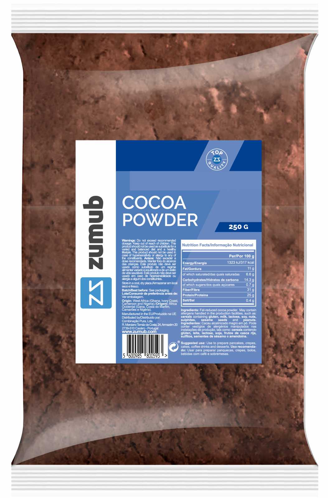 Pó de cacau Zumub 250g