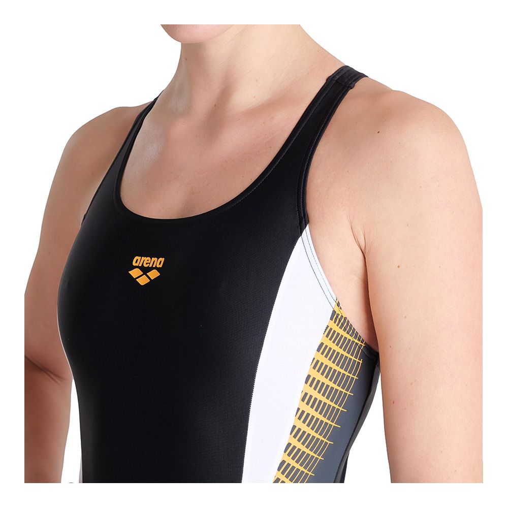 Arena THREEFOLD - Maillot de bain 1 pièce Femme black/asphalt/white