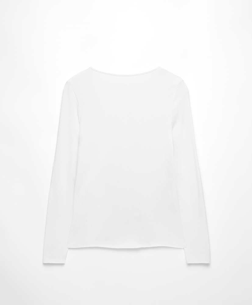 Camiseta de algodão de manga comprida