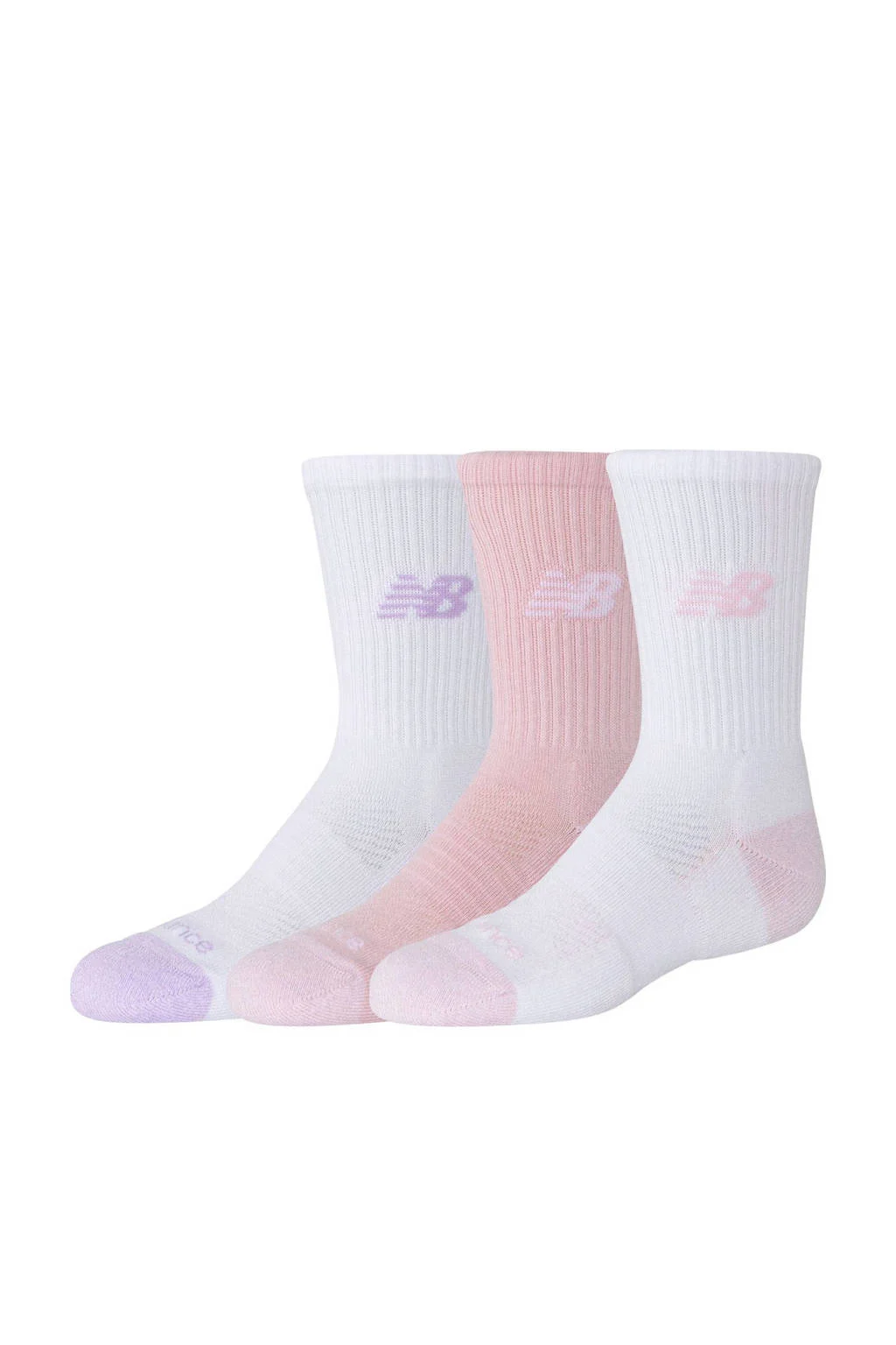 New Balance sokken Active Crew - set van 3 wit/roze/lila