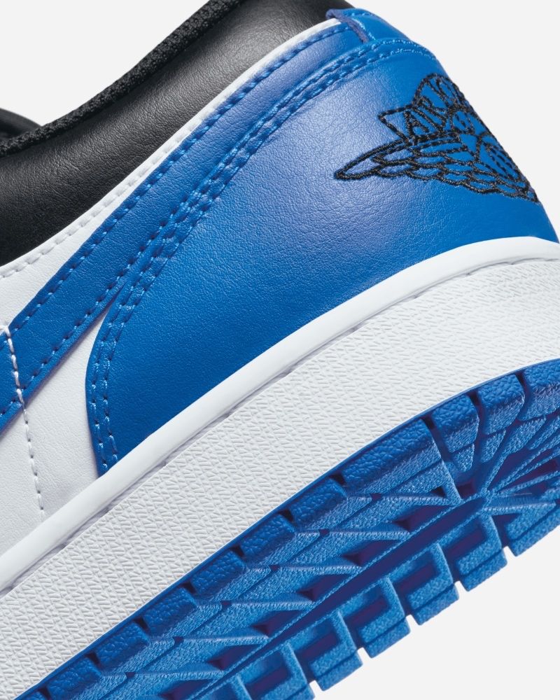 Chaussures Nike Air Jordan 1 Low Blanc/Noir/Bleu pour homme