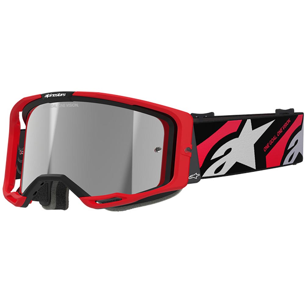 Alpinestars - Masque Vision 8 Luar Mirror Noir / Blanc / Rouge / Argent