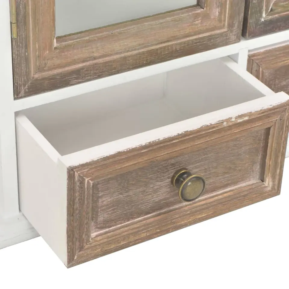 vidaXL - Wandkast - Wit - Bewerkt hout
