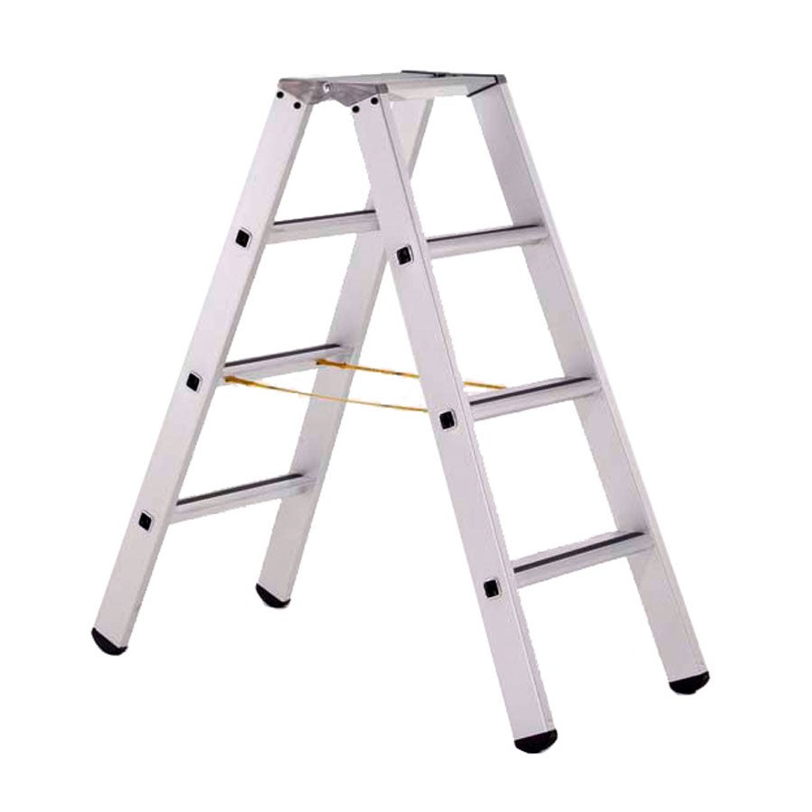 Zarges geplooide trapladder, geanodiseerd Saferstep B 2x4 treden