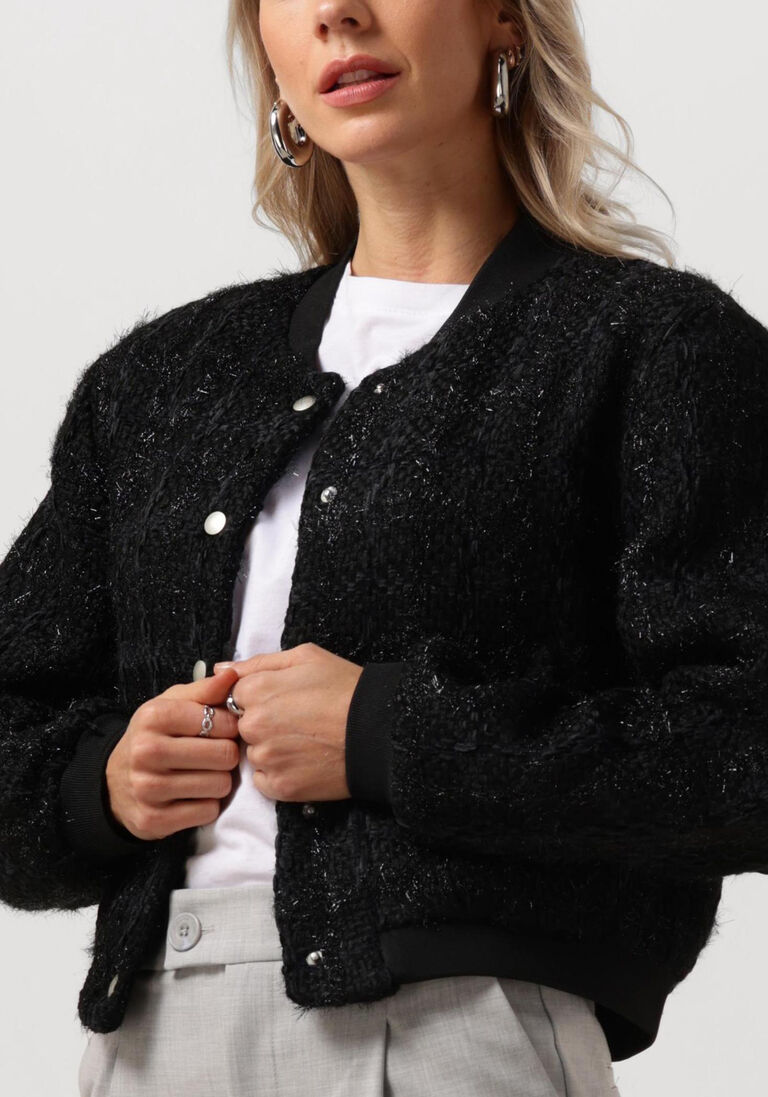AAIKO zwarte aaiko jack silvie tweed pes 537 pes jackets