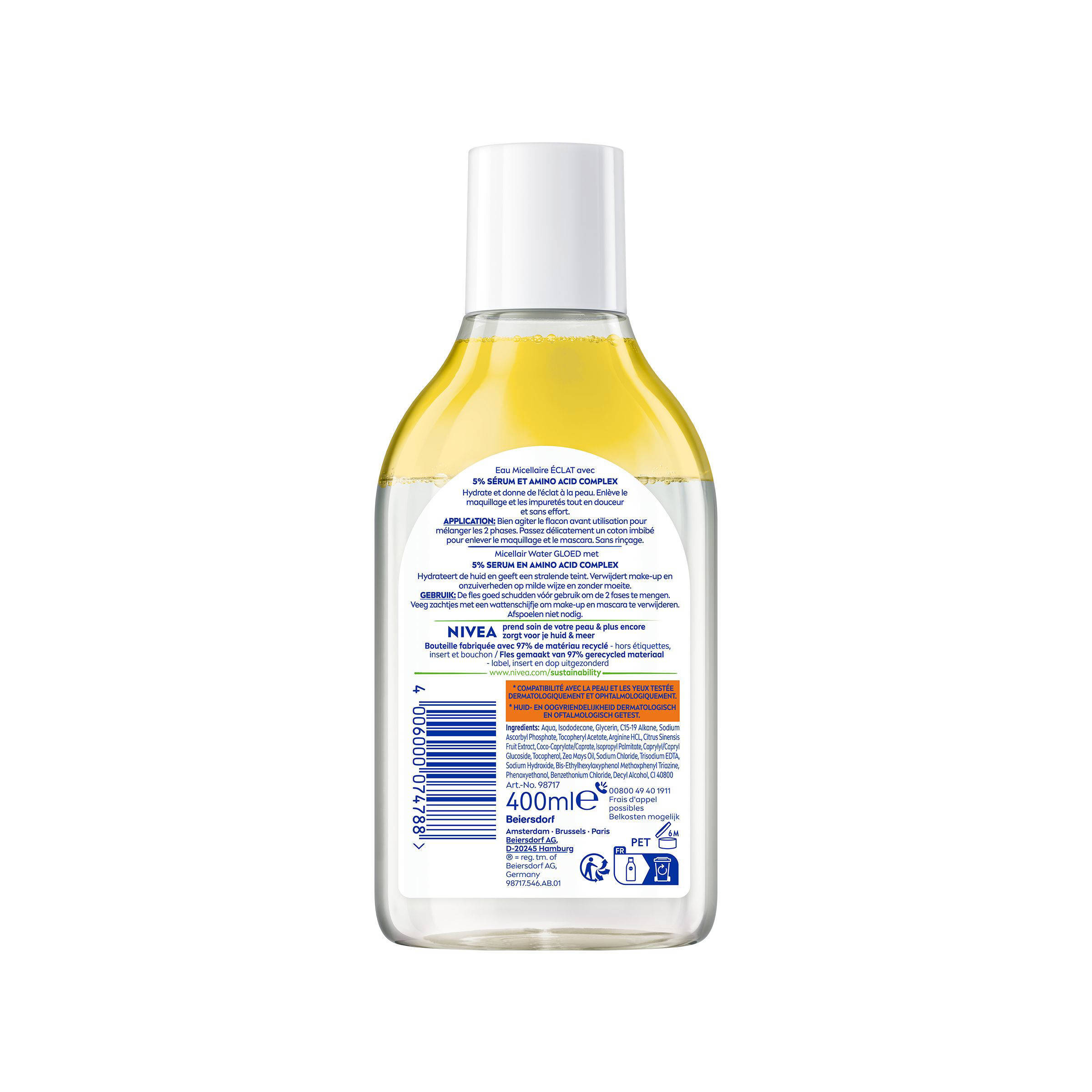 NIVEA Serum-Infused micellair waterGlow - 400 ml