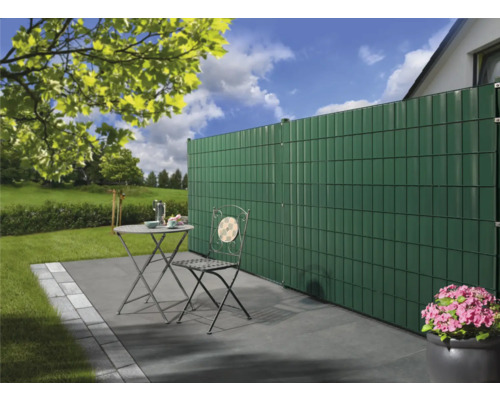 Konsta privacyschermstroken voor dubbeldraads gaaspanelen, 20,5 m x 19 cm, groen