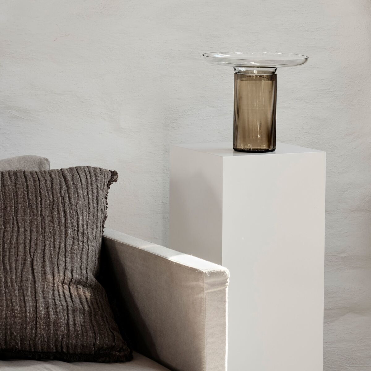 Ensemble-vase 22 cm, brun/grå