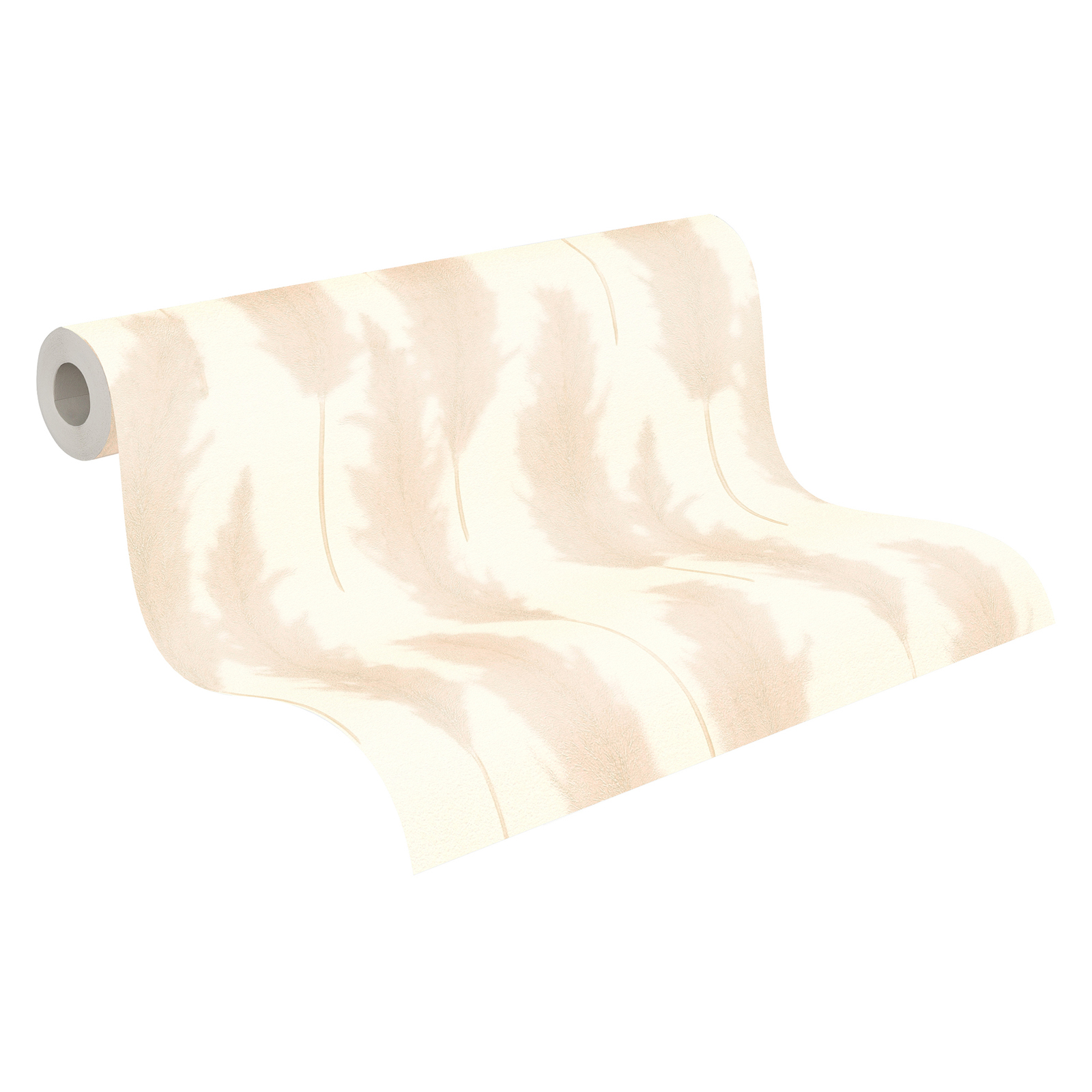 Vliestapete FLORAL - creme-beige - Pampasgras - 10 Meter