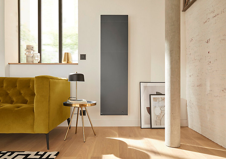 Radiateur électrique double coeur de chauffe Noirot Radiasoft gris 2000W vertical