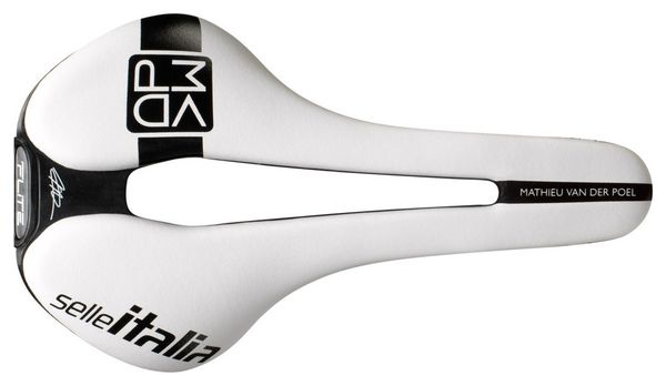 Selle Selle Italia Flite Boost Kit Carbonio Superflow MVDP (Mathieu Van Der Poel) Blanc