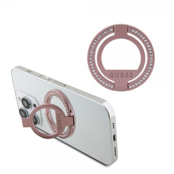Guess Ring Stand MagSafe Lyserød