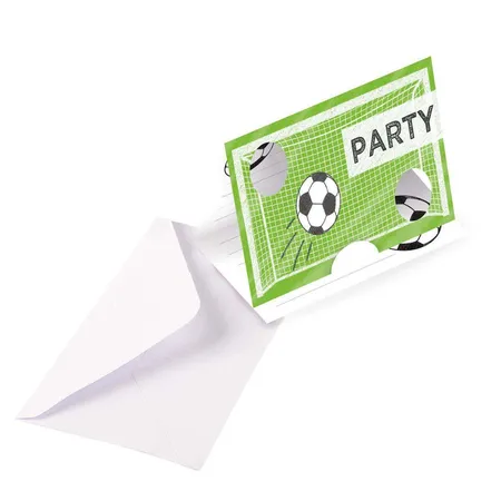 amscan Einladungskarten Fußball Party, 8 Stück