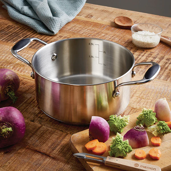 Faitout tout inox Excell Inox 20 cm 3 L Mathon