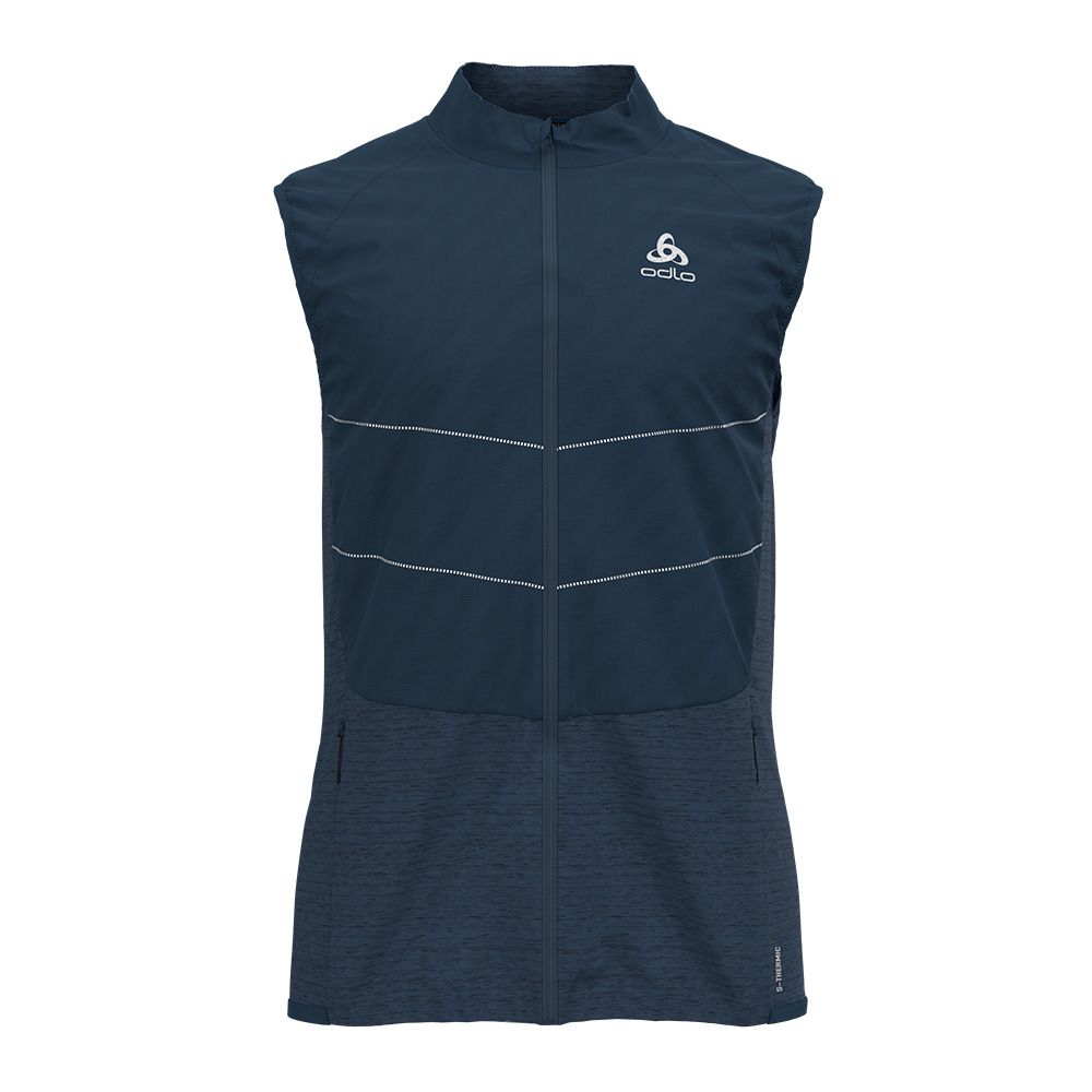 Odlo RUN EASY S-THERMIC - Veste Homme blue wing teal