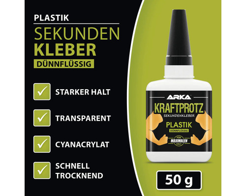 ARKA Kraftprotz Superlijm voor Kunststoffen, Dun, 50 g
