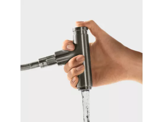 Robinet de cuisine avec douchette HANSGROHE Metris Select M71 240 chromé + nettoyant Briochin