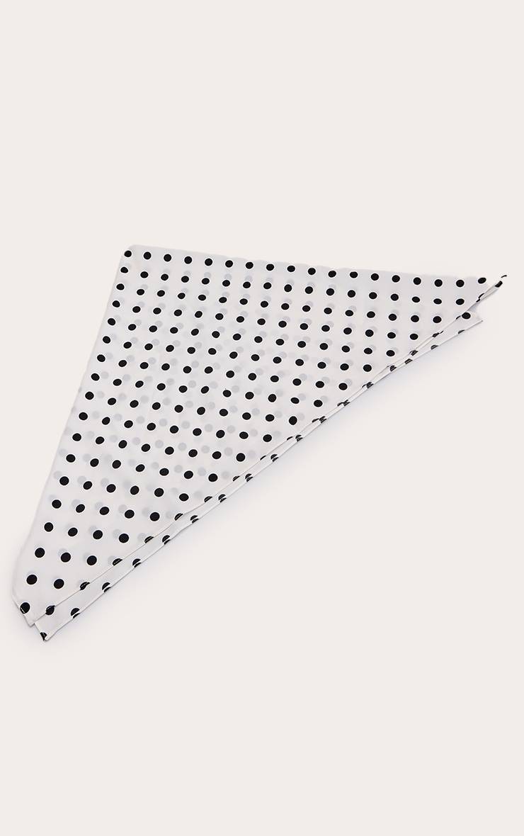 Crème Foulard De Tête À Pois