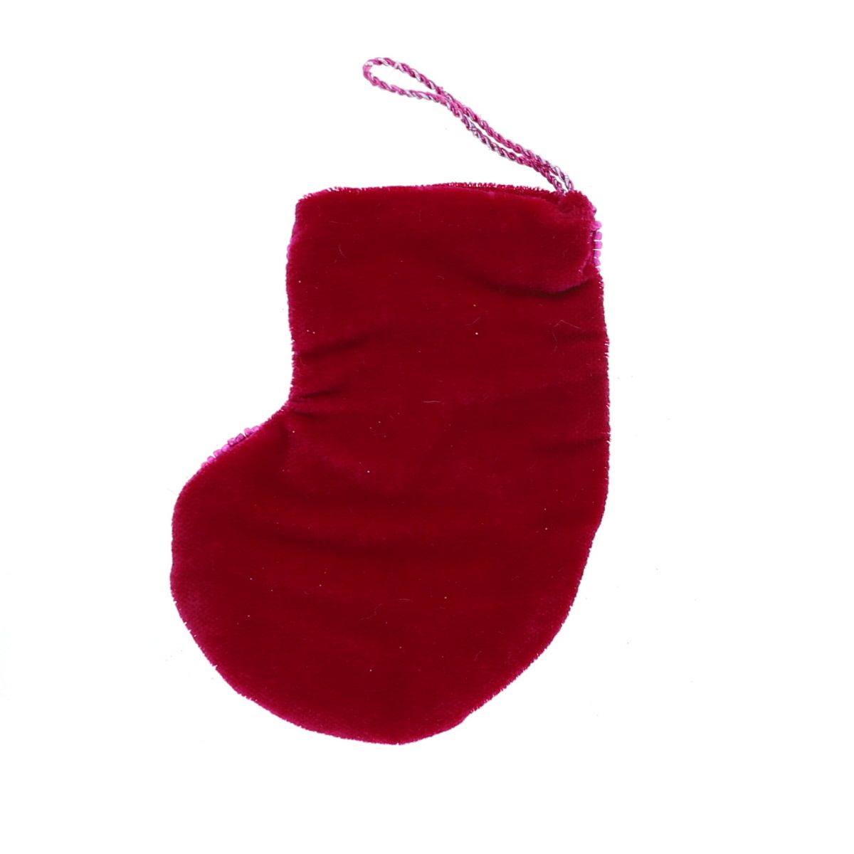 Suspension de noël chaussette sequins multicolores Pondie Chérie