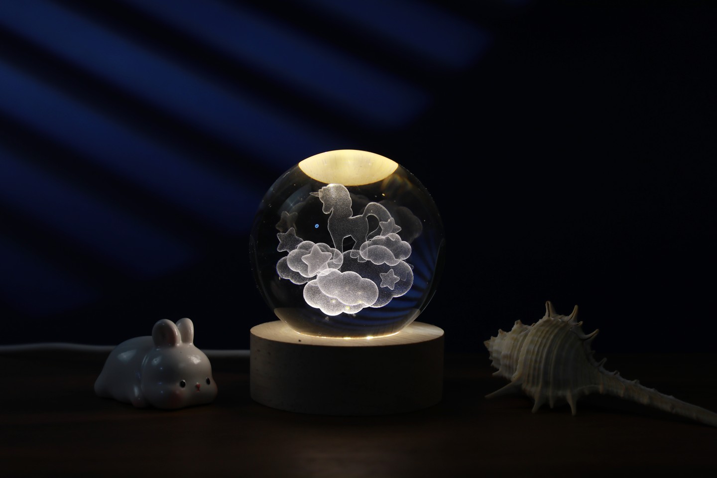 iTotal - Krystalkugle Lampe Lille - Unicorn