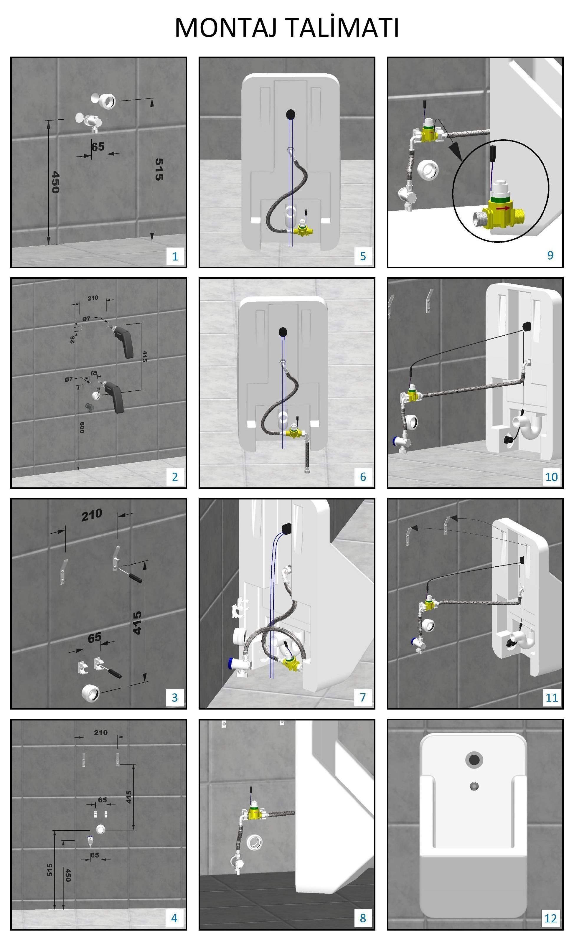 Creavit Infra urinoir vierkant wit touchbediening