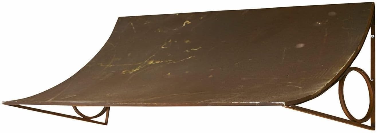 Loberon Vordach Marinne, Industrial-Look, mit Antik-Finish, für Innen & Außen, Nützlich & Dekorativ, Überdachung, Wetterschutz, Outdoor, Eisen, braun