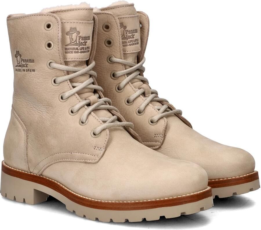 PANAMA JACK nubuck veterboots beige Nubuck Veterboots Dames