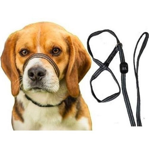 Cabeça multifuncional para cães, preta/prateada