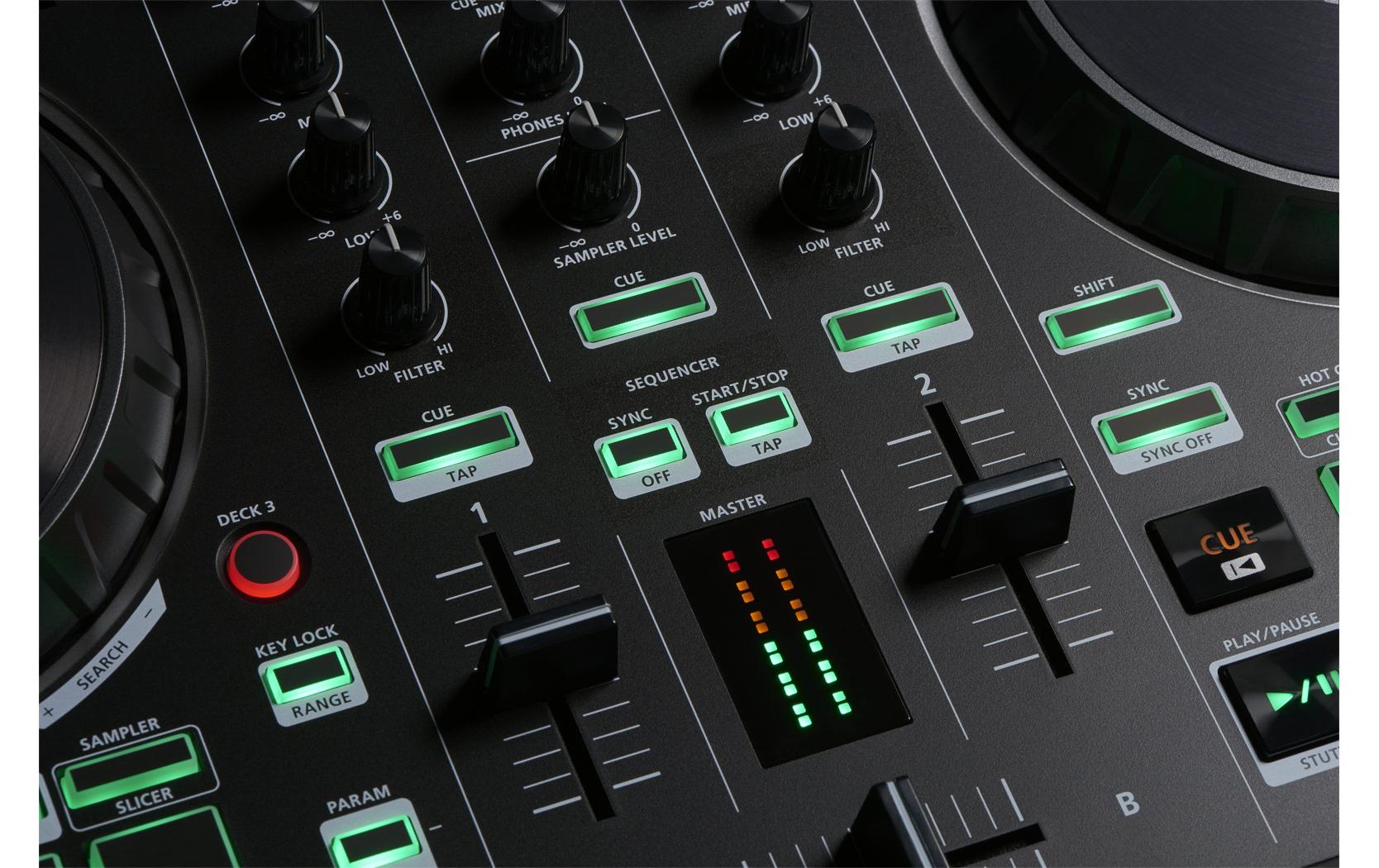 DJ-Controller DJ-202<br>Mixen, Scratchen, Sequencen. Einfach loslegen.