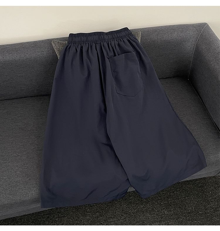 Mimiyox - Capri-broek met trekkoord in de taille en wijde pijpen