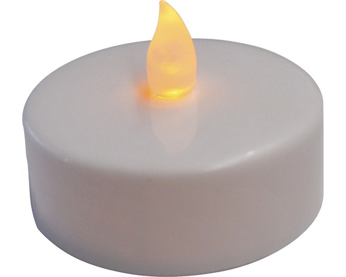 Set van 2 LED-theelichtjes, Ø 5,5 cm, warm wit licht, inclusief timer.