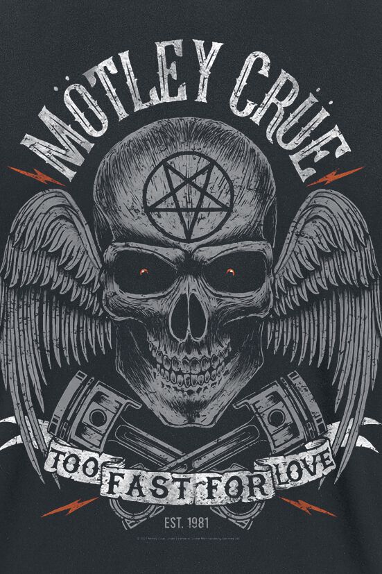 Too Fast For Love Skully | Mötley Crüe T-Shirt Manches courtes