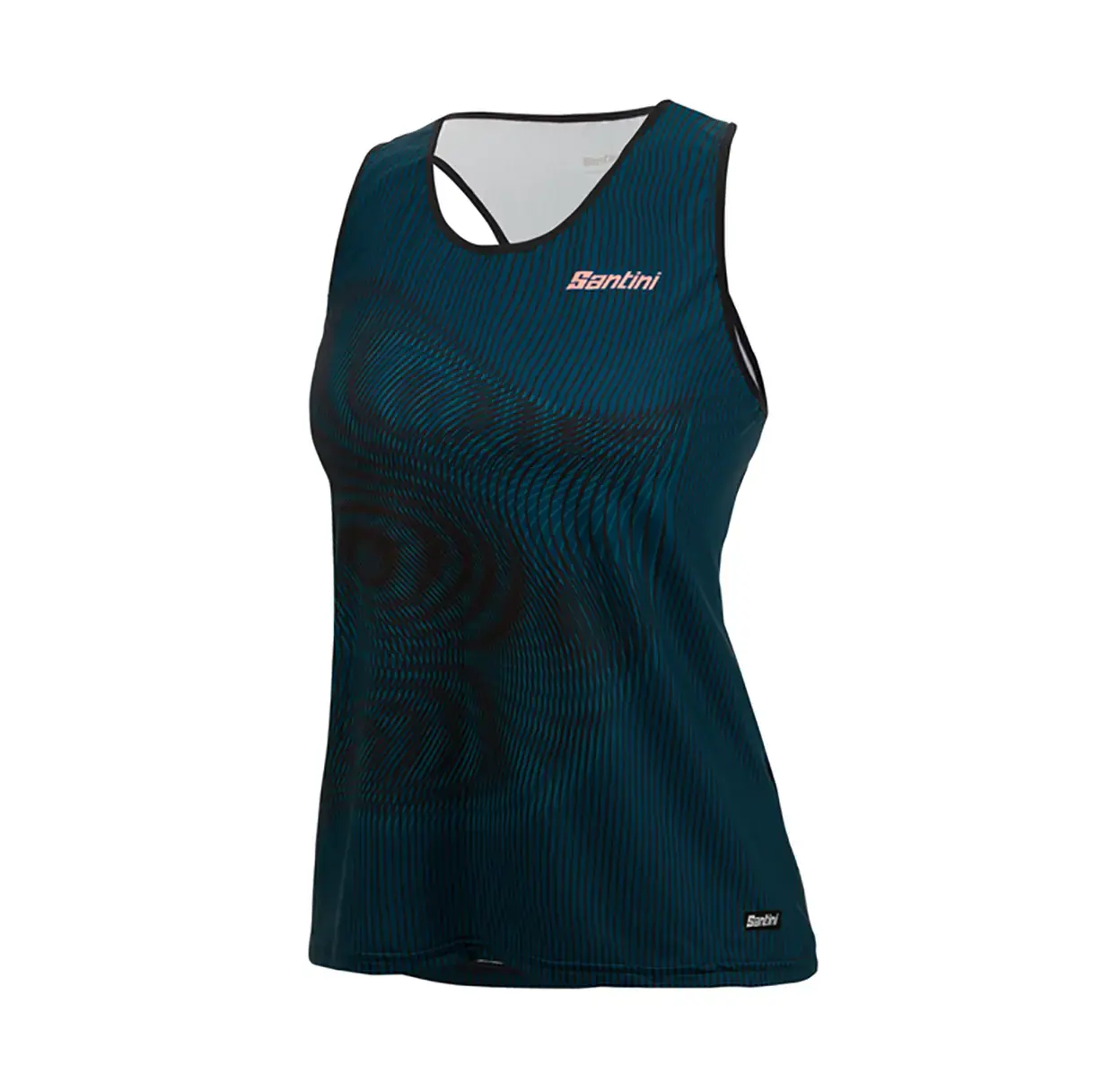 Santini Vortex Fietsshirt Zonder Mouwen Donkergroen Dames