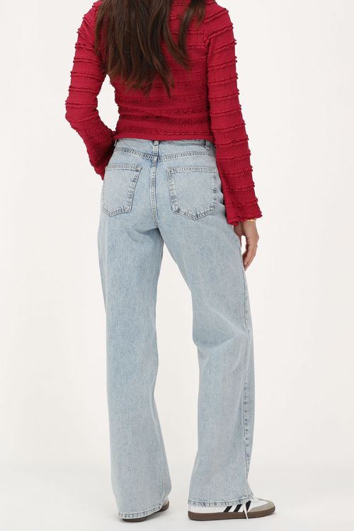 Lichtblauwe classic wide leg jeans