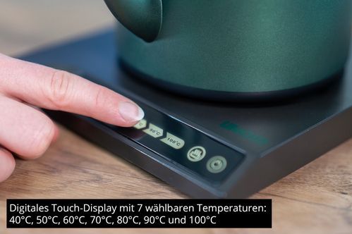 Waterkoker - Roestvrijstaal - 0,6 Liter - Draadloos - 7 Temperatuurinstellingen