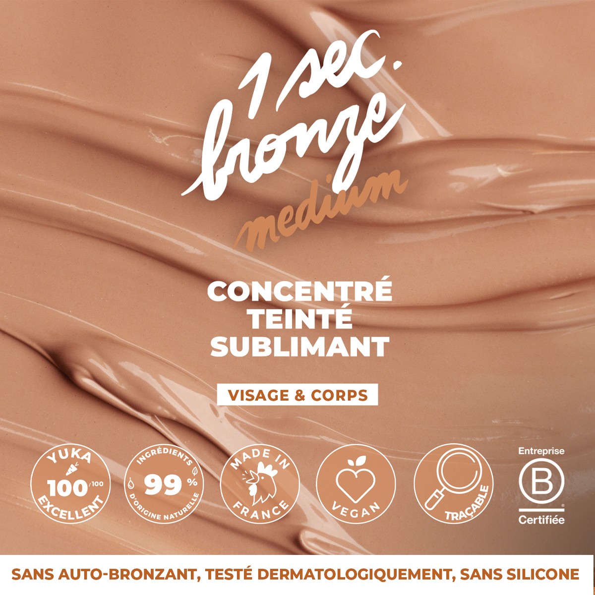 Concentré teinté sublimant - Peaux claires à medium - Visage & corps - 100 ml