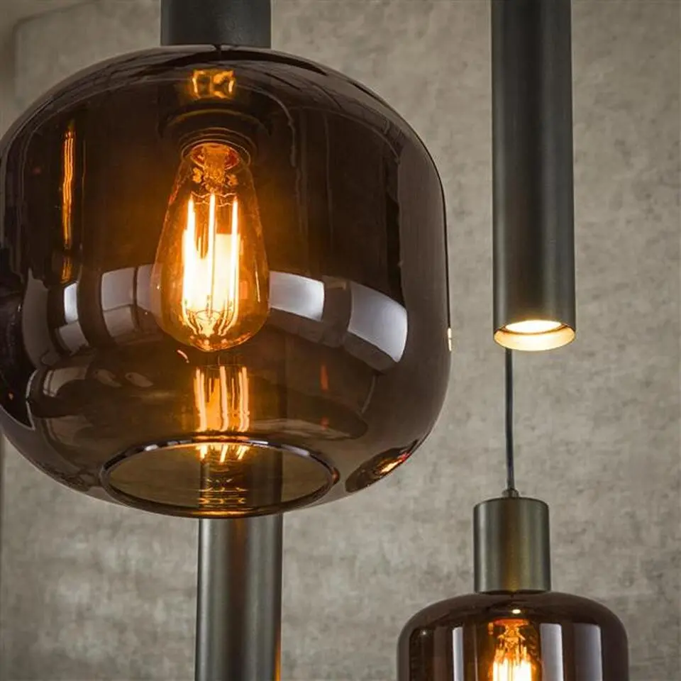 Hoyz Collection - Hanglamp Bronza Mix 4 3-lichts - Sienna Brown