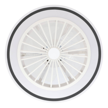 EGLO plafondlamp Almeria met ventilator Ø48cm, zwart/wit