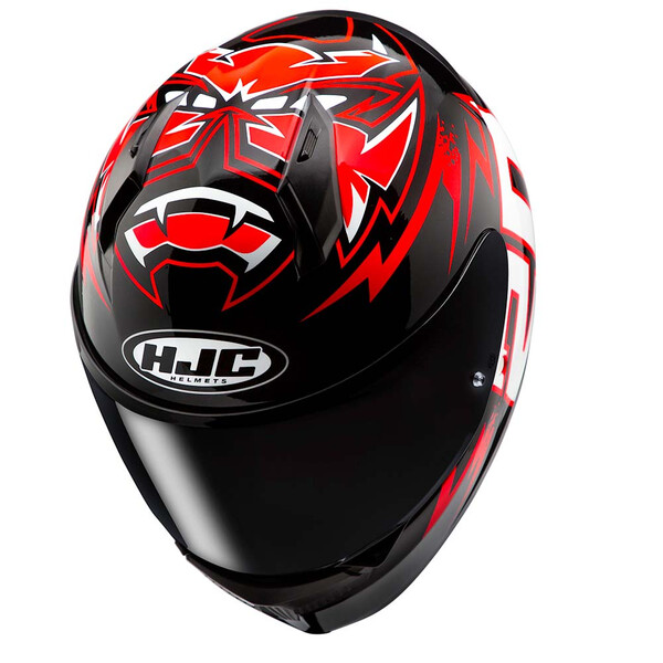 HJC - Casque C10 Diablo Mask MC1 / Noir / Rouge / Blanc