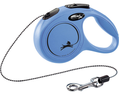 Hondenriem flexi New Classic touw maat XS 3m blauw