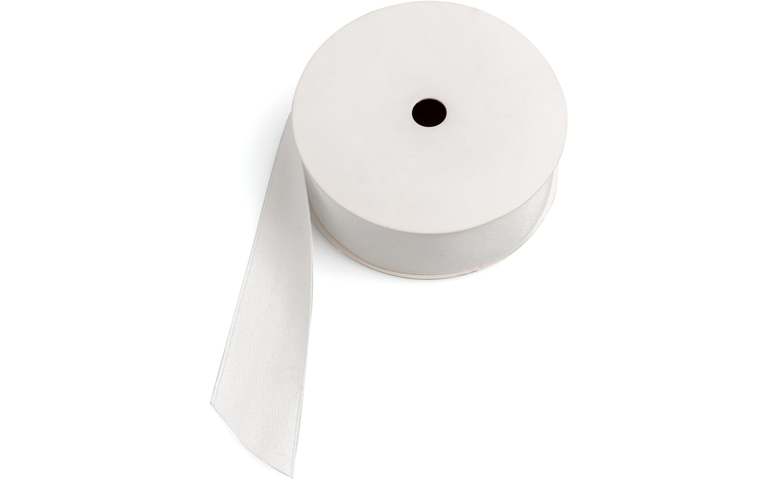 Textilband We R Memory Keepers 25 mm x 9.15 m, WeissStoffband zum Bedrucken