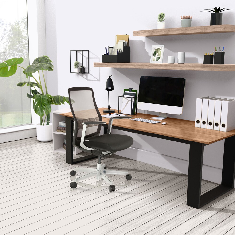 High End Bürostuhl FOUNTAINE PRO Stoff/Netzstoff mit Armlehnen hjh OFFICE
