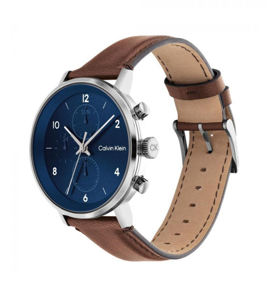 Relógio analógico Calvin Klein Modern em couro azul