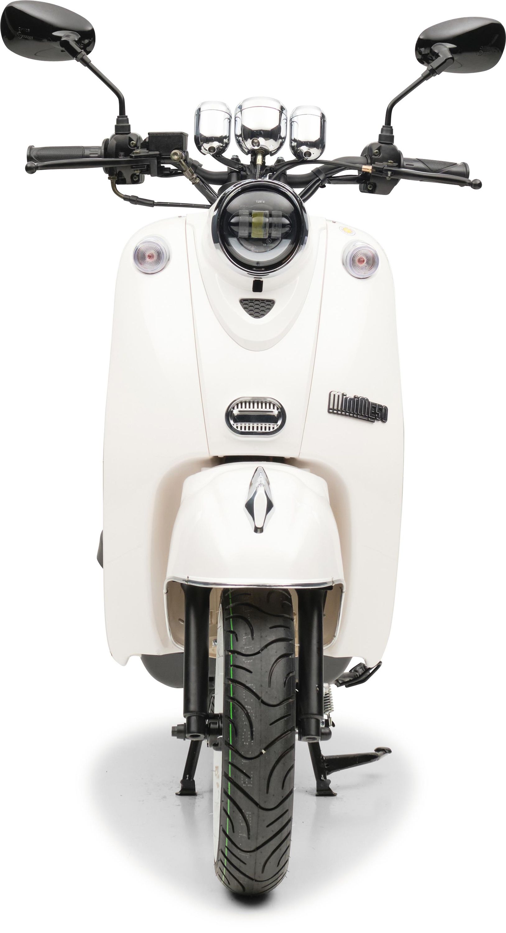 Motorroller Retro MiniMe 2.0 Weiß 50ccm 25 kmh Mofa Scooter