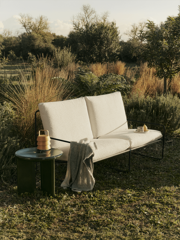 Ferm Living Desert 2-zits loungebank Black/Stripe