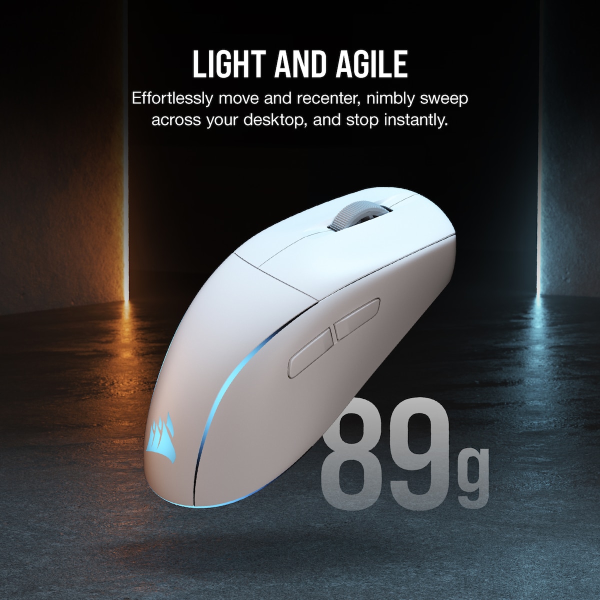 Corsair M75 RGB trådløs gamingmus (hvit)