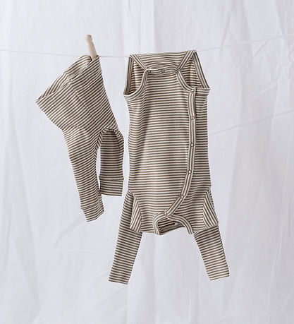 Name It Hosen - Rib - NbnOsole - Summer Sand m. Streifen