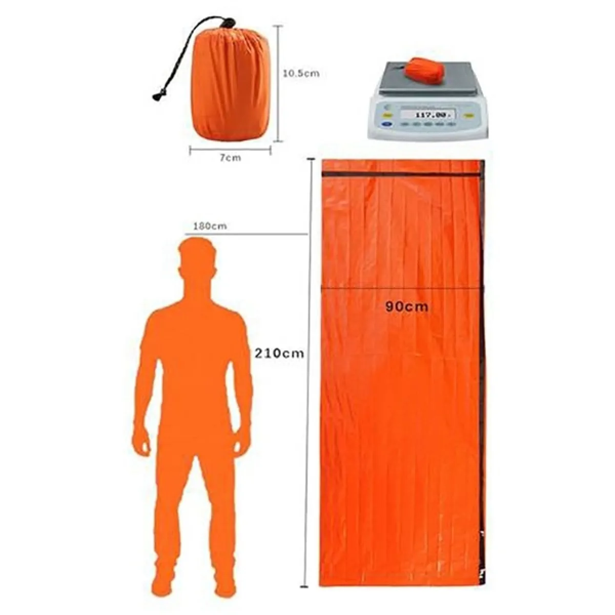 Totalcadeau Sac de Couchage de Survie