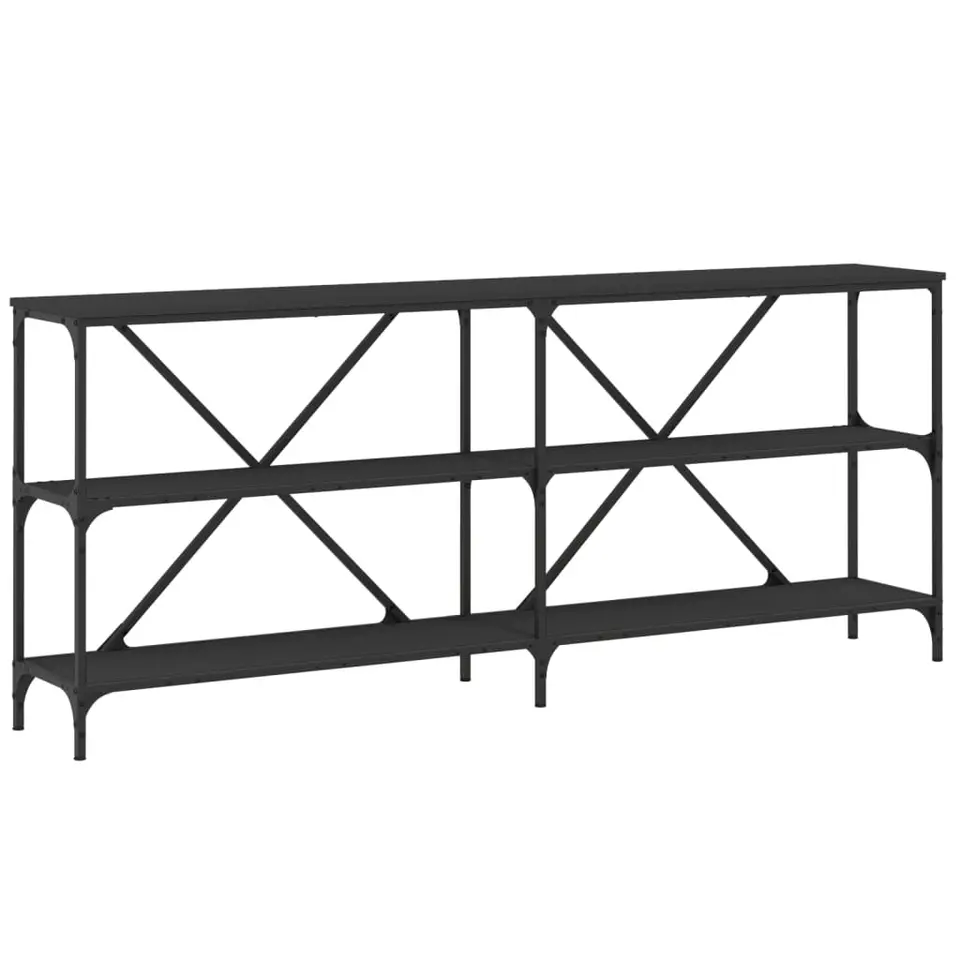 vidaXL - Wandtafel - Zwart - Bewerkt hout